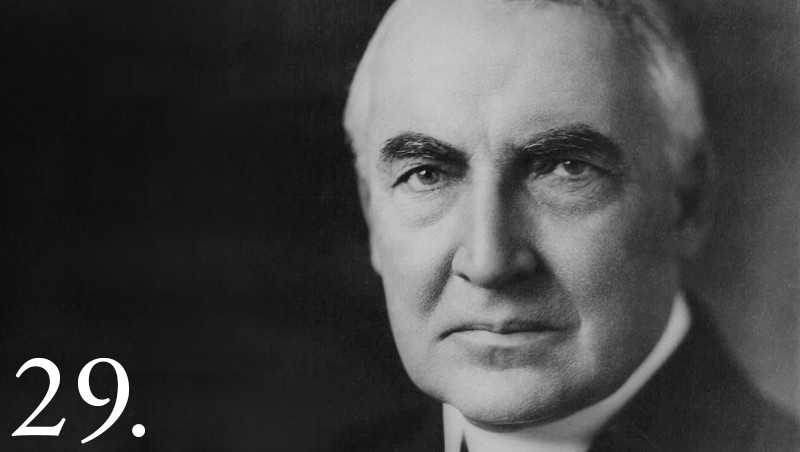 Tổng thống Warren G. Harding dẫn dắt nước Mỹ trong 881 ngày (từ ngày 4/3/1921 - 2/8/1923).