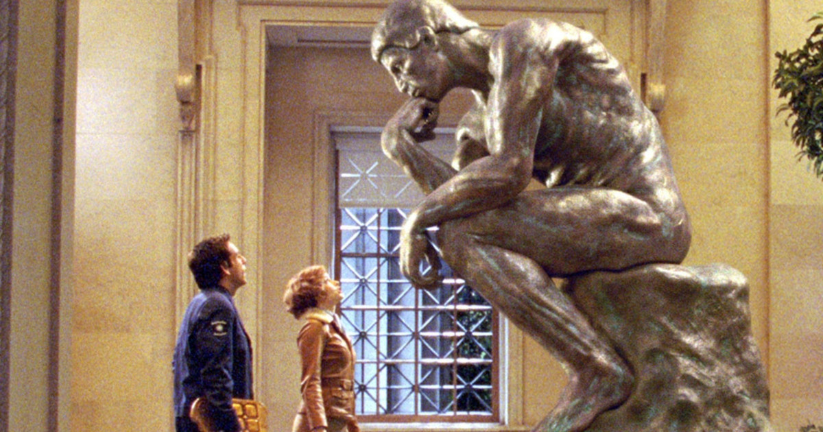 Kiệt tác này điêu khắc hình ảnh Dante - một thiên tài, một nhà thơ lớn, một nhà thần học người Italy đang ngồi trước cánh cổng địa ngục, suy nghĩ về bài thơ của mình.