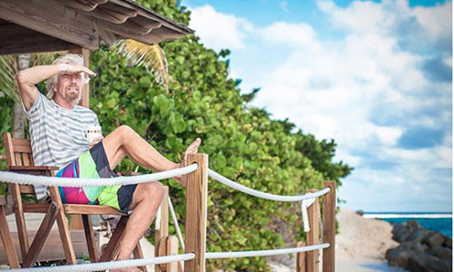 Tỷ phú Branson tại hòn đảo riêng.