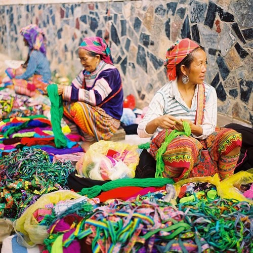 Hình ảnh về phiên chợ vùng cao được thực hiện tại Chợ phiên Hoàng Su Phì (chủ nhật hàng tuần).