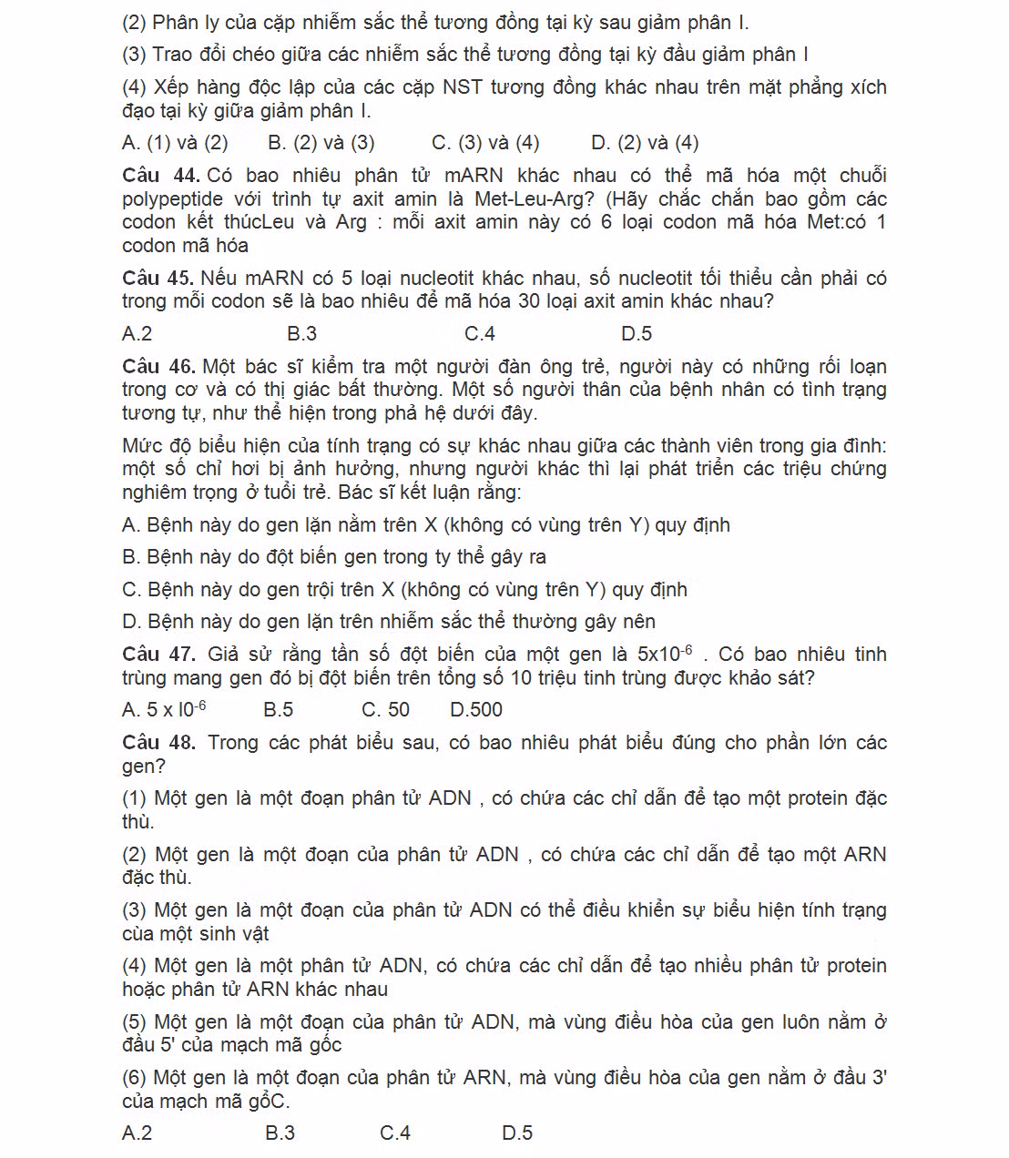 De thi thu THPT quoc gia mon Sinh chuyen DHSPHN va dap an-Hinh-8