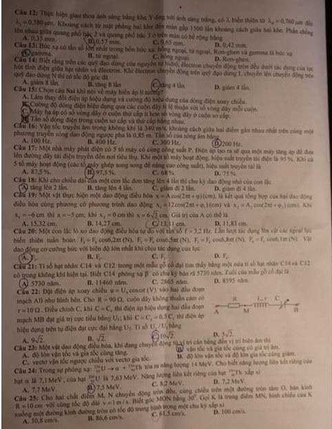 Dap an, de thi thu THPT quoc gia 2015 mon Ly chuyen DH Vinh lan 3-Hinh-2