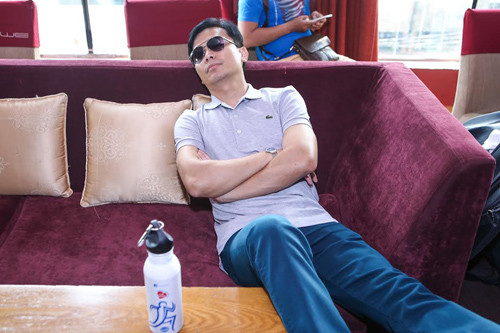 Manh Quynh ngu guc trong phong tap chuan bi cho liveshow khung-Hinh-4