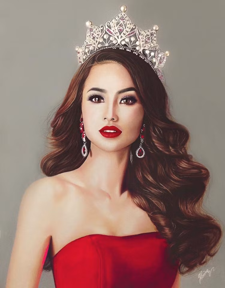 Được biết, bức tranh truyền thần đầu tiên mà Đăng Hoàng thực hiện là vẽ chân dung ca sỹ Bảo Thy, nhiều năm sau này hàng loạt các sao Việt có thần thái kiêu sa và gương mặt đẹp đều trở thành nhân vật trong tranh của Đăng Hoàng.