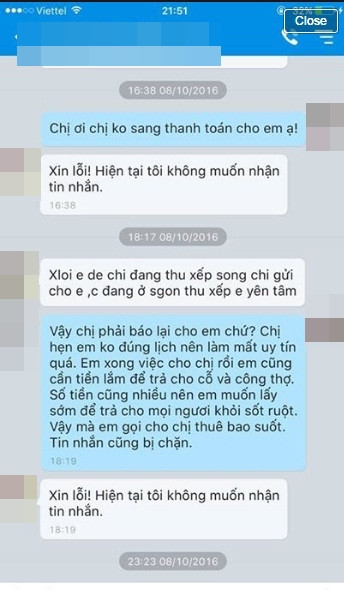Theo lời chia sẻ của chủ nợ, họ sẽ nhanh chóng làm đơn khởi kiện đối với khách hàng trên nếu phía bên kia không thanh toán toàn bộ số tiền dịch vụ cưới hỏi còn thiếu trong khoảng thời gian ngắn nhất.