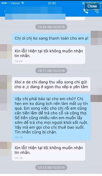 Theo lời chia sẻ của chủ nợ, họ sẽ nhanh chóng làm đơn khởi kiện đối với khách hàng trên nếu phía bên kia không thanh toán toàn bộ số tiền dịch vụ cưới hỏi còn thiếu trong khoảng thời gian ngắn nhất.