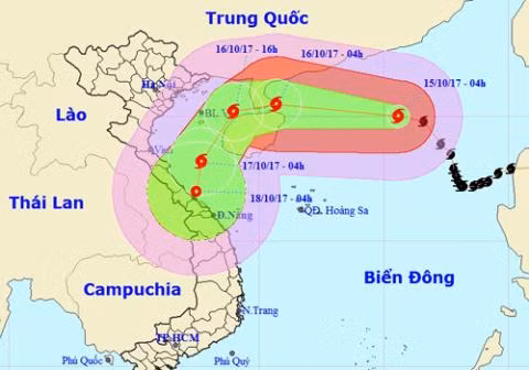 Bao so 11 dang rat manh tren bien Dong: Khan truong ung pho