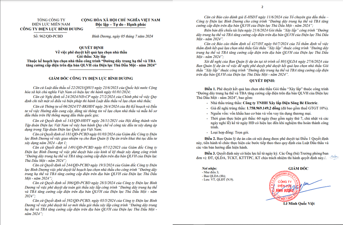 Gói thầu hơn 4 tỷ của Điện lực Bình Dương về tay ai? - Hình 2 Goi thau hon 4 ty cua Dien luc Binh Duong ve tay ai?-Hinh-2