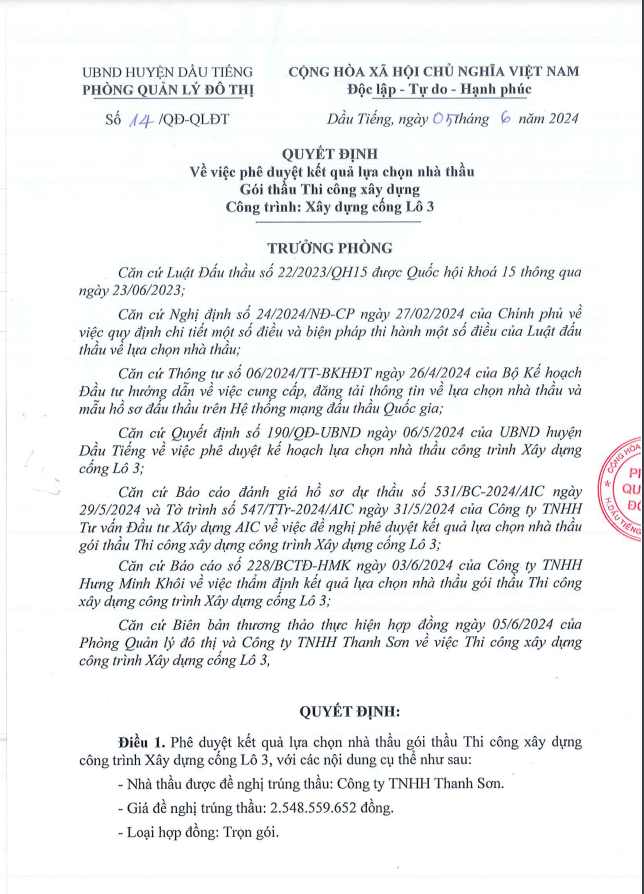 Binh Duong: Goi thau lam duong hon 1,8 ty co ve tay Cty Thanh Son?-Hinh-3