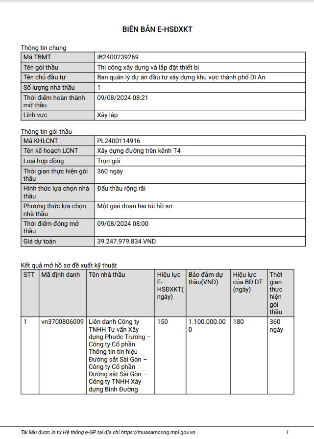 Bình Dương: Liên danh 4 nhà thầu dự gói làm đường gần 40 tỷ Binh Duong: Lien danh 4 nha thau du goi lam duong gan 40 ty