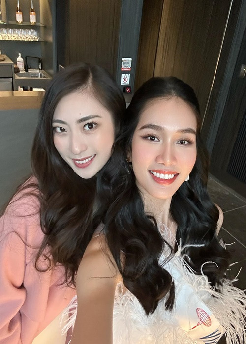 Nàng á hậu đang ở chung phòng với đại diện Nhật Bản. Ảnh: FBNV