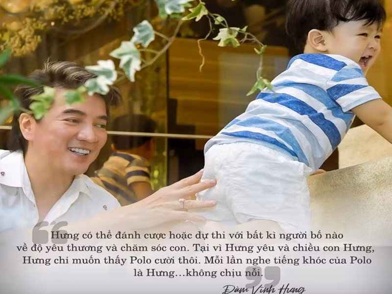 Nam ca sĩ có thể đánh cược hoặc dự thi với bất kỳ người bố nào về độ yêu thương và chăm sóc con.