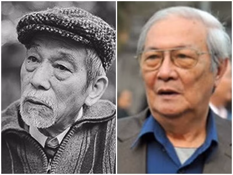 2 diễn viên phim “Đất và người” gồm nghệ sĩ Mai Ngọc Căn (trái) và Hà Văn Trọng qua đời năm 2022. Nghệ sĩ Mai Ngọc Căn mất sau 5 năm mắc ung thư thận. Còn nghệ sĩ Hà Văn Trọng ra đi sau thời gian điều trị bệnh phổi. Ảnh: Vietnamnet, Bảo vệ công lý