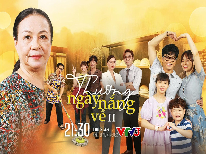 “Thương ngày nắng về” được nhiều khán giả yêu thích khi truyền tải thành công thông điệp ý nghĩa về tình cảm mẫu tử với hình ảnh bà Nga tảo tần, hết mực yêu thương các con, các cháu. Ảnh: VTV