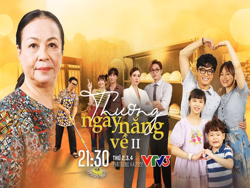 “Thương ngày nắng về” được nhiều khán giả yêu thích khi truyền tải thành công thông điệp ý nghĩa về tình cảm mẫu tử với hình ảnh bà Nga tảo tần, hết mực yêu thương các con, các cháu. Ảnh: VTV