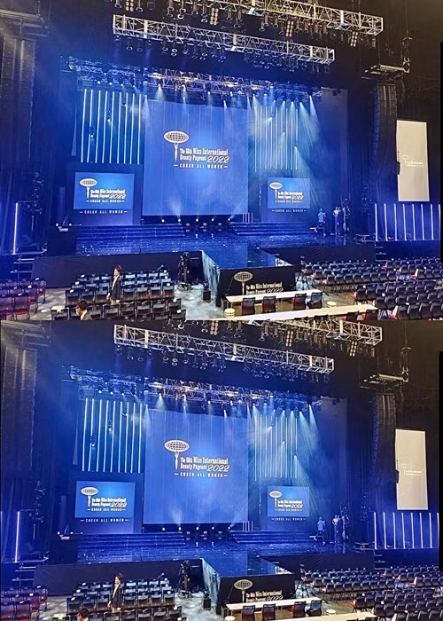 Chung kết Hoa hậu Quốc tế 2022 diễn ra vào 12h ngày 13/12 (giờ Việt Nam). Trước giờ G, sân khấu được Missosology hé lộ. Ảnh: Missosology