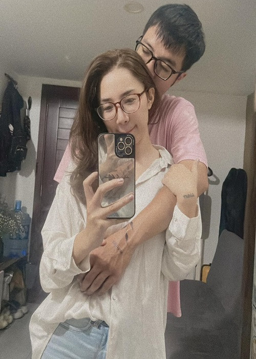 Minh Khuê và bạn trai muốn có con trong năm 2023. Ảnh: FBNV