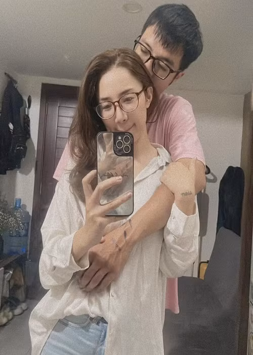 Minh Khuê và bạn trai muốn có con trong năm 2023. Ảnh: FBNV