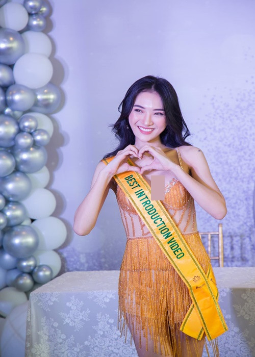 Trong chung kết, Tâm Như trượt top 20. Cô chỉ giành giải Best introduction video - Người đẹp có video giới thiệu hay nhất. Ảnh: FBNV