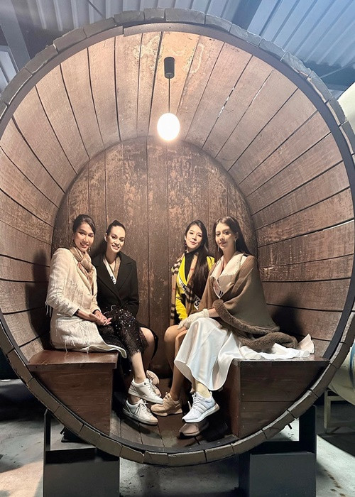 Đại diện Việt Nam ghi điểm bởi phong cách thanh lịch cùng sự thân thiện. Ảnh: FBNV