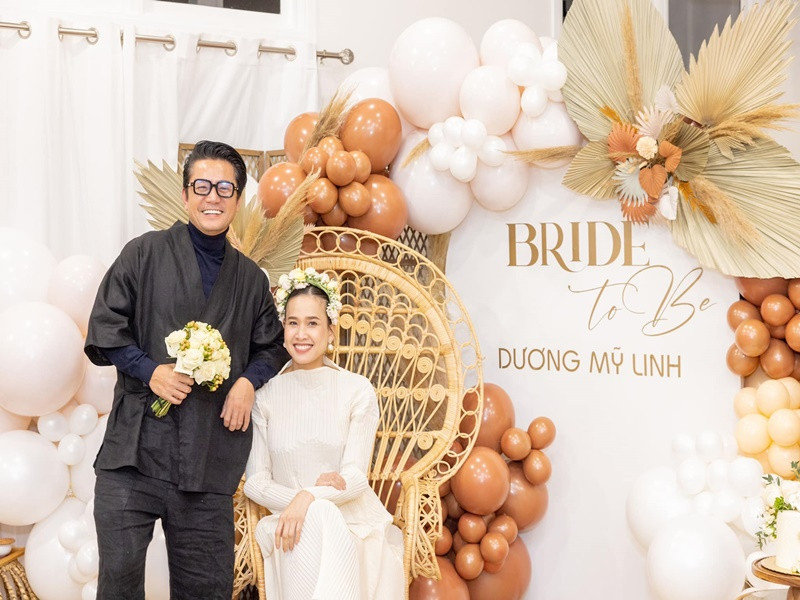 Diễn viên Trương Minh Cường dự tiệc độc thân của Dương Mỹ Linh. Ảnh: FBNV