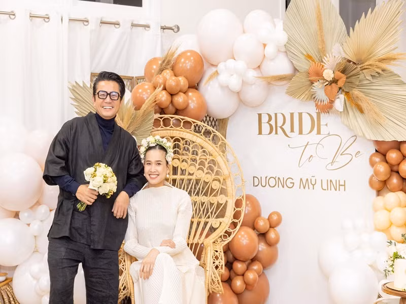 Diễn viên Trương Minh Cường dự tiệc độc thân của Dương Mỹ Linh. Ảnh: FBNV