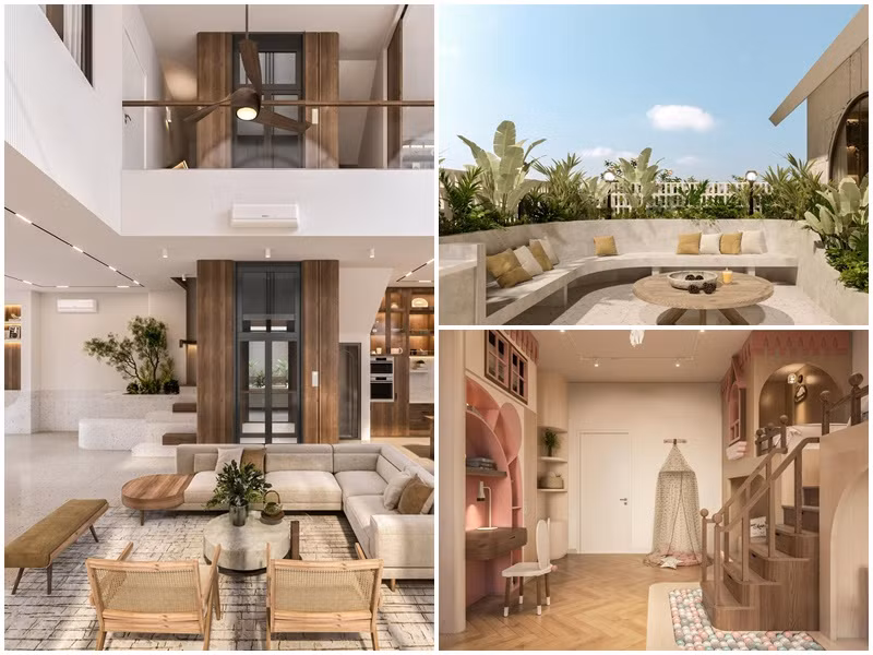 Qua bản vẽ, có thể thấy căn biệt thự mới của vợ chồng Vân Trang rất hoành tráng.