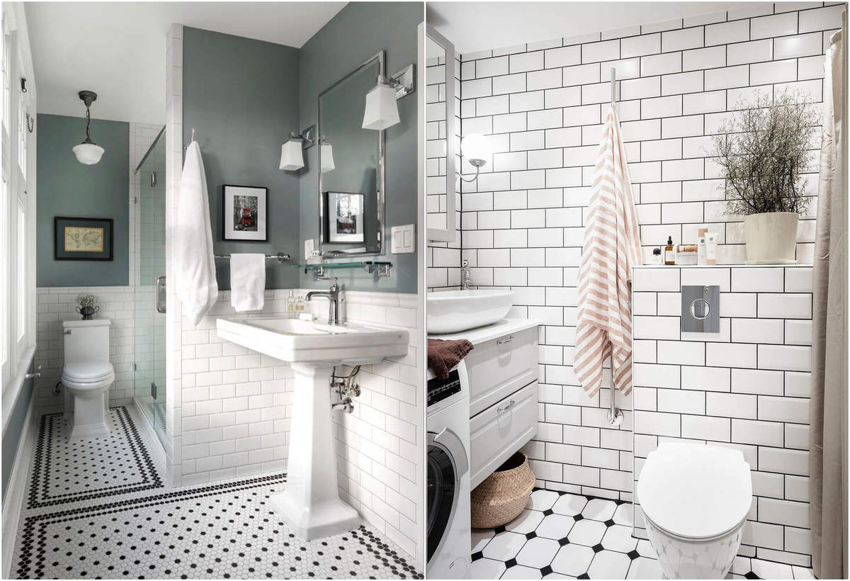 Nếu bạn thấy nhà tắm được ốp hoàn toàn bằng gạch trắng quá nhàm chán thì có thể cân nhắc đến việc sử dụng đến những chậu cây xanh để tăng vẻ đẹp sinh động cho căn phòng. Một cách làm khác mà bạn có thể áp dụng đó là kết hợp lát gạch nhà tắm cùng với những màu sắc khác để tạo điểm nhấn.