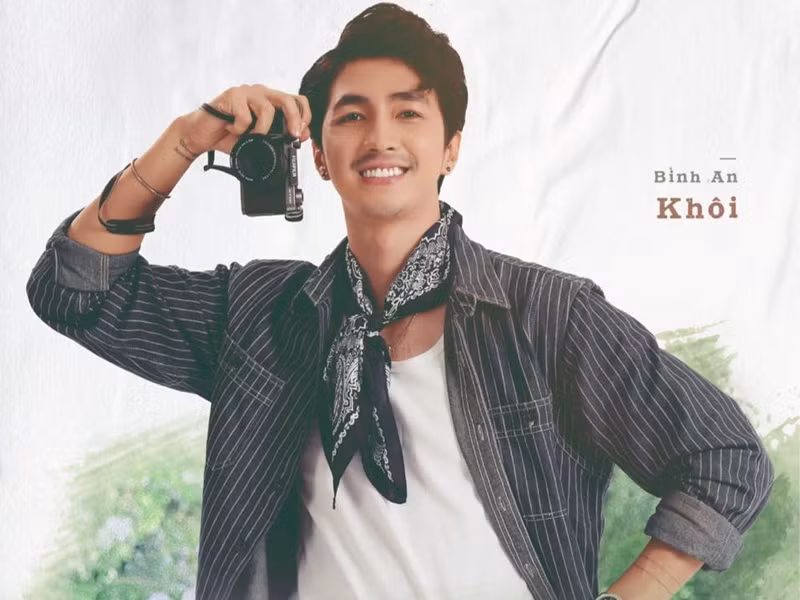 Bình An vào vai Khôi - chồng của Vy (Quỳnh Lương) trong "Đừng làm mẹ cáu". Nam diễn viên kết hôn với Á hậu Phương Nga cách đây không lâu. Ảnh: FBNV