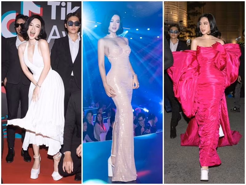 Nhung lan Angela Phuong Trinh choi troi, gay lo tren tham do