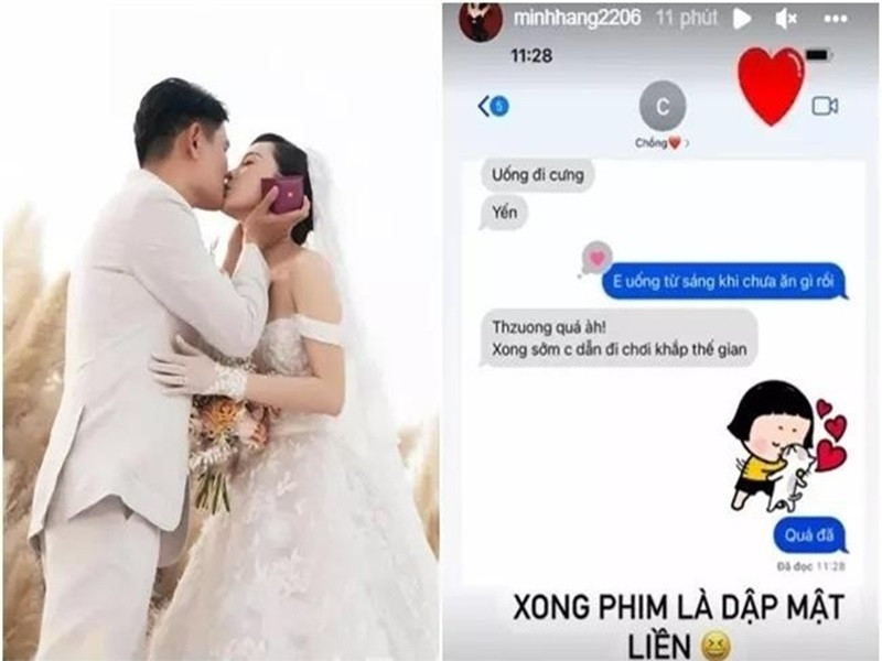 Ông xã Minh Hằng luôn tranh thủ thời gian để ở bên cạnh, quan tâm, chăm sóc vợ chu đáo. Ảnh: Em Đẹp