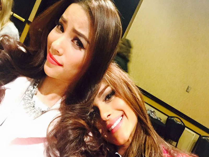 Những hành động đẹp của Phạm Hương như giữ thái độ ôn hòa trước ồn ào của đêm chung kết hay kêu gọi ủng hộ người bạn thân - đại diện Cộng hòa Dominica sau khi loại khỏi top 15 nhận được lời khen của nhiều cư dân mạng quốc tế. Ảnh: FBNV