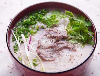 Cháo phổi lợn, nhân ý dĩ.