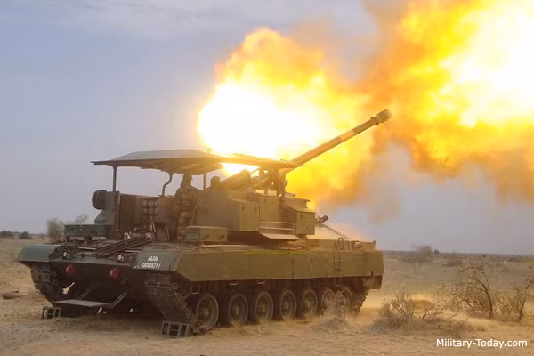 Một trong những chương trình nâng cấp pháo M46 điển hỉnh là phương án Arjun Catapult do Tổ chức Nghiên cứu và Phát triển Quốc phòng Ấn Độ (DRDO) thực hiện vào năm 2012, hoàn thành và thử nghiệm năm 2014. Nguồn ảnh: Military-Today