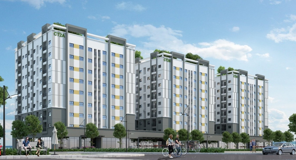 Trong vai một người có nhu cầu mua NOXH tại dự án khu đô thị Kim Hoa, PV được một môi giới tên T thừa nhận: “Các lô NOXH đang ép cọc và chuẩn bị làm tầng hầm. Mức giá đối với 1 căn NOXH đẹp và đắt nhất ở đây rơi vào trên dưới 1 tỷ đồng/căn, tùy từng vị trí. Nếu khách đặt cọc, xí phần bên em sẽ làm hồ sơ”. (Ảnh phối cảnh dự án chia sẻ trên mạng xã hội).