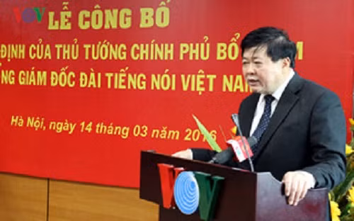 Tổng Giám đốc Nguyễn Thế Kỷ phát biểu nhận nhiệm vụ mới.