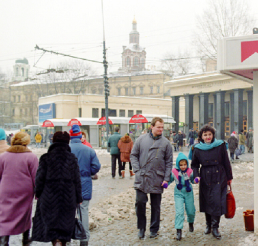 Hình ảnh đường phố Moscow 30 năm trước.