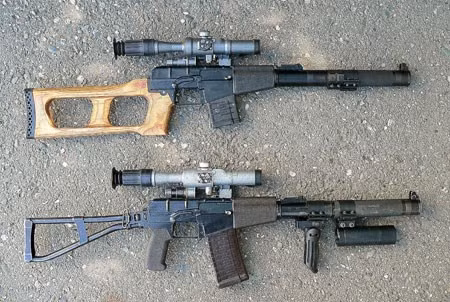 Súng trường bắn tỉa giảm thanh VSS Vintorezcó cỡ nòng 9 mm, xạ tốc 60 phát/phút. Dung lượng hộp đạn 20 hoặc 40 viên. Tầm bắn có ngắm 400 m. Sơ tốc đạn đạt 300 m/s. Trọng lượng khi có đạn và lắp kính ngắm bắn tỉa là 2,96 kg.