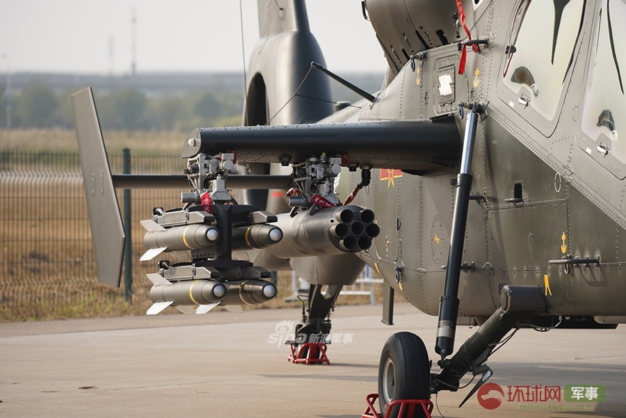 Harbin Z-19 có tổng cộng bốn giá treo vũ khí ở hai bên, giúp nó mang theo được các loại tên lửa chống tăng, đối đất, đối hạm hoặc không đối không. Nguồn ảnh: Sina.