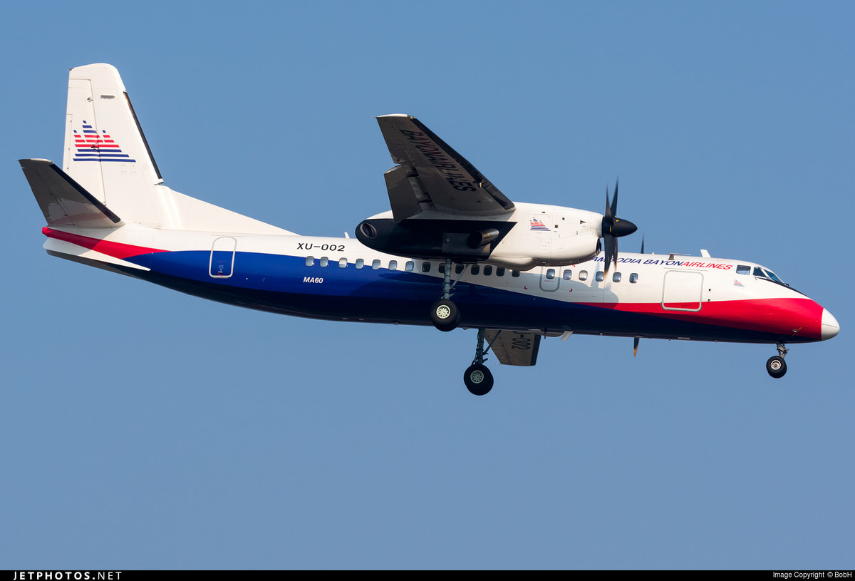 Ngoài ra còn có hai chiếc Xian MA60 - máy bay vận tải sử dụng động cơ cánh quạt do Trung Quốc sản xuất - cũng đang hoạt động trong Không quân Campuchia. Nguồn ảnh: Pinterest.