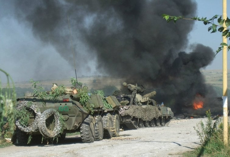 Một giao lộ chính ở Donbass - nơi diễn ra cuộc giao tranh nảy lửa giữa thiết giáp hai phe vào mùa hè năm 2014. Nguồn ảnh: TankinAction.