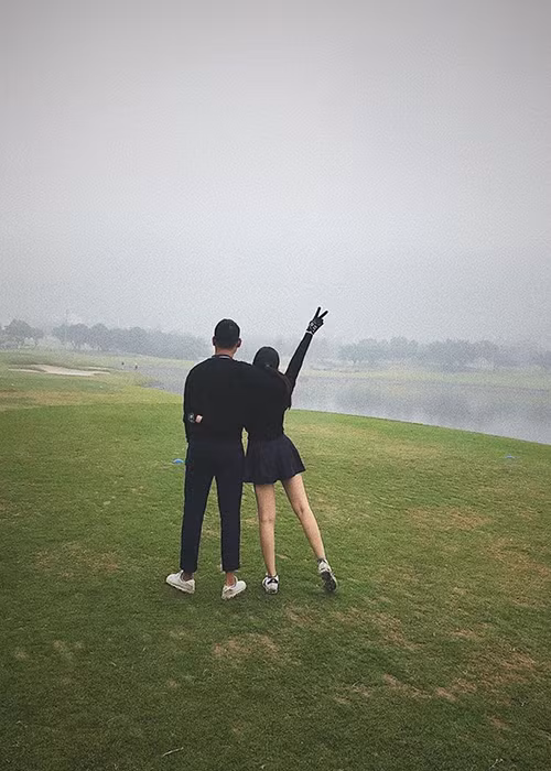 Tình yêu của Thu Hoài và Hoàng Nam gắn liền với sân golf.