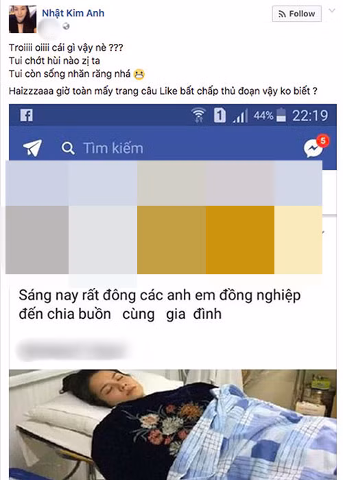 Nhật Kim Anh từng phải đính chính trước tin đồn độc địa về mình, bởi sợ khán giả nghĩ rằng tin đồn là sự thật mà không đi xem cô diễn.