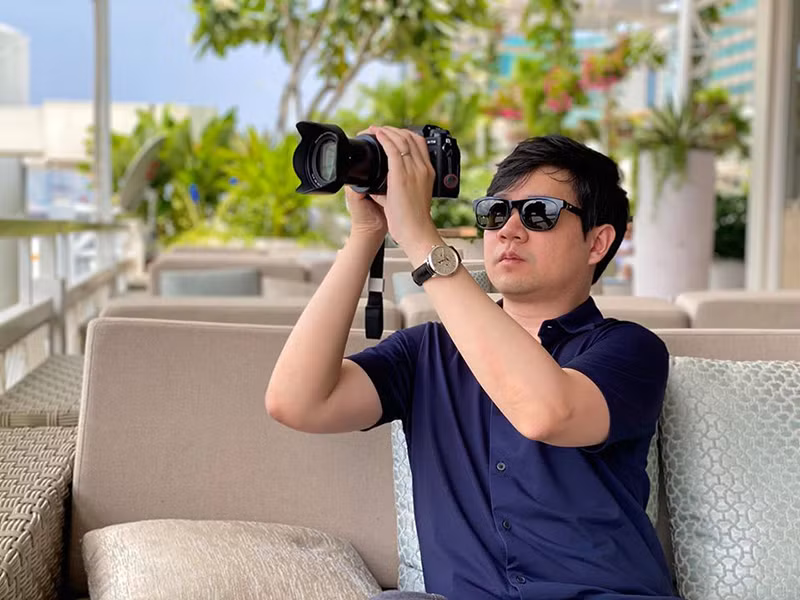 Ông xã của Đặng Thu Thảo nổi tiếng yêu chiều vợ con. Anh thường tự tay ghi lại hình ảnh, clip về gia đình.