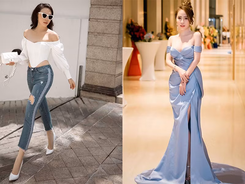 Lợi thế của Quỳnh Nga là vòng một quyến rũ qua dao kéo còn Quỳnh Thư sở hữu gương mặt ăn ảnh, chiều cao nổi bật.