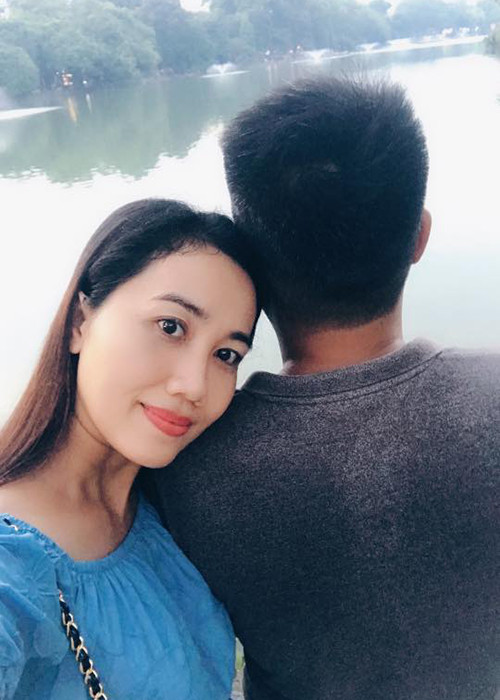 Mỹ Xuân khoe có người yêu là một doanh nhân làm việc trong lĩnh vực xuất nhập khẩu vào giữa năm 2014.