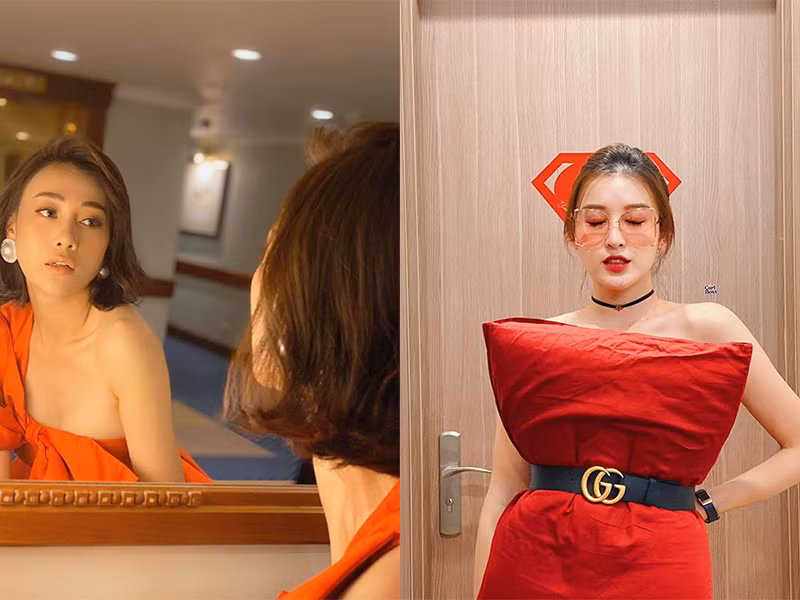 Kém Phương Oanh đến 6 tuổi, Huyền My trông trẻ trung hơn đàn chị.