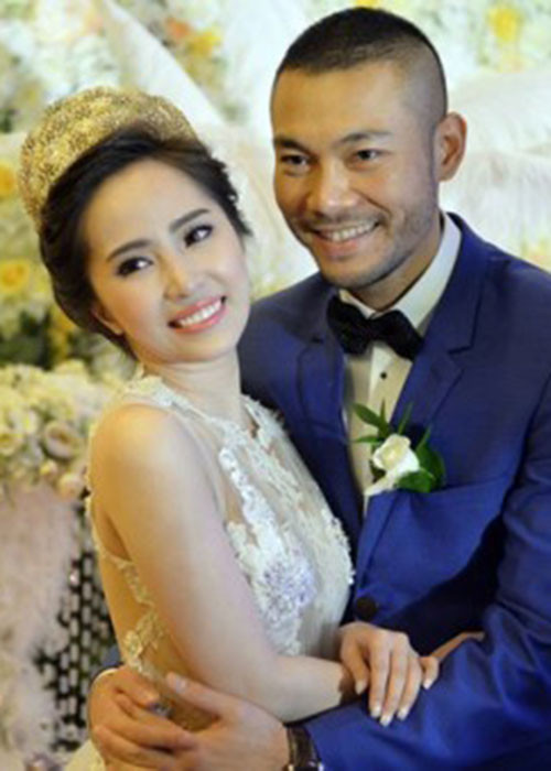 Cuối năm 2013, Doãn Tuấn công khai hẹn hò Quỳnh Nga. 1 năm sau, cặp đôi trai tài gái sắc của showbiz Việt quyết định làm đám cưới. Ảnh: Zing