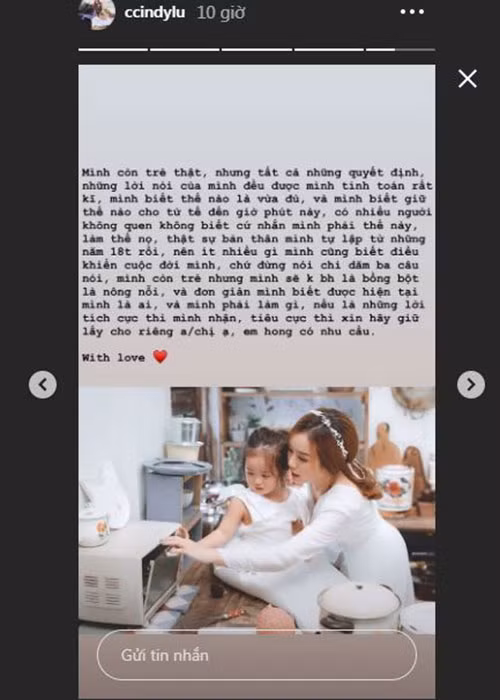 Mới đây, ngoài chia sẻ hình ảnh mặc váy cô dâu, Bảo Ngọc còn lên tiếng khi bị cho là quá trẻ nên đưa ra những quyết định bồng bột.