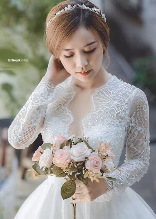 Bao Ngoc mac vay cuoi hoan thanh uoc mo hau ly hon Hoai Lam